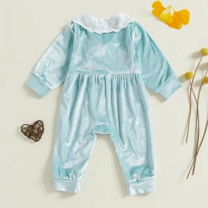 Cute Toddler Velvet Jumpsuit for Baby Boy or Girl