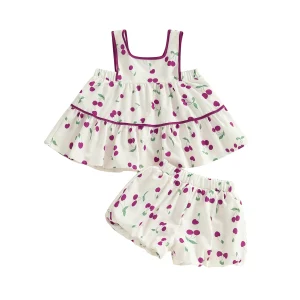 Sleeveless Tank Top and Denim Shorts Set