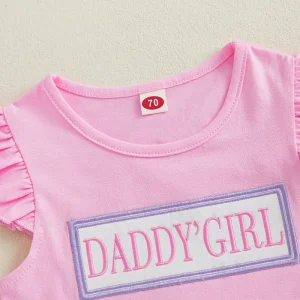 Ruffle Sleeve Top and Shorts Set with Headband